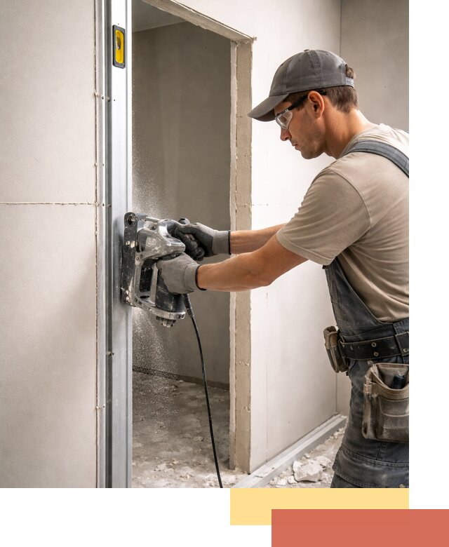 Устройство дверного проема в перегородке в Комсомольске-на-Амуре