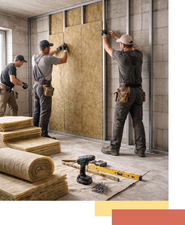 Шумоизоляция перегородок из блоков в Комсомольске-на-Амуре — монтаж и защита шумоизоляцией