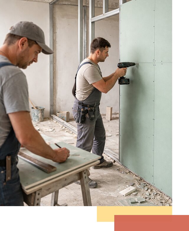 Перегородки из влагостойкого гипсокартона под ключ в Комсомольске-на-Амуре