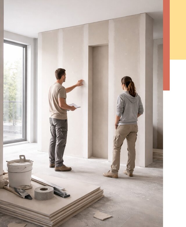 Зонирующая перегородка из гипсокартона в Комсомольске-на-Амуре от 2857 руб. под ключ | ОТДЕЛОЧНИК-Кмс