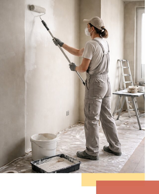 Покраска перегородок из гипсокартона в Комсомольске-на-Амуре качественно и недорого