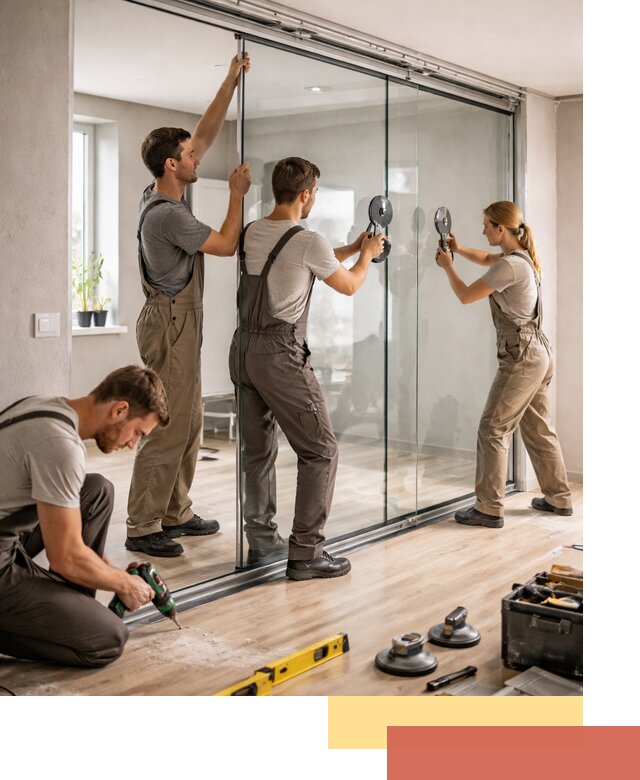 Изготовление стеклянных перегородок на заказ в Комсомольске-на-Амуре