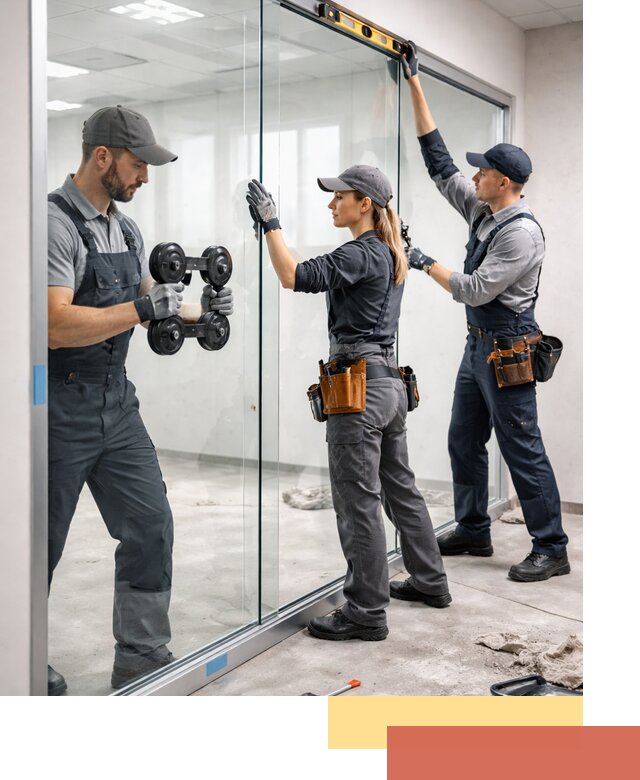 Профессиональный монтаж стеклянных перегородок в Комсомольске-на-Амуре