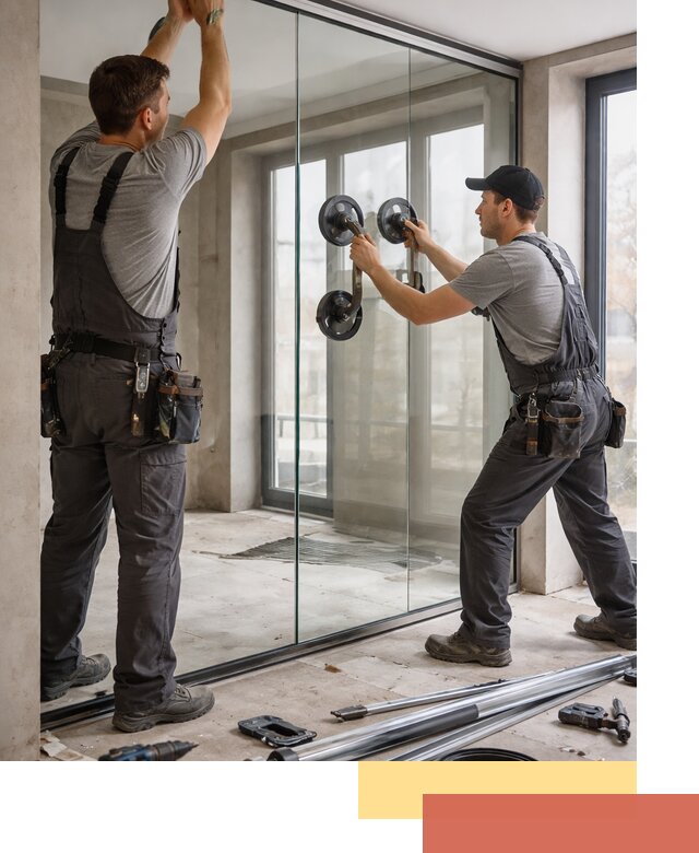 Цельностеклянные перегородки под ключ в Комсомольске-на-Амуре