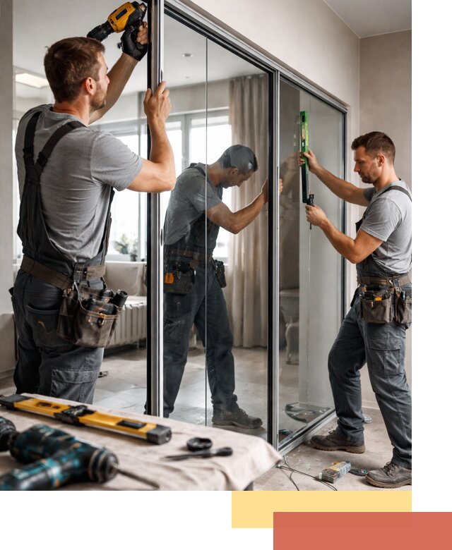 Каркасные стеклянные перегородки под ключ в Комсомольске-на-Амуре