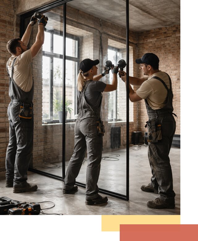 Стеклянные перегородки лофт — изготовление и монтаж в Комсомольске-на-Амуре