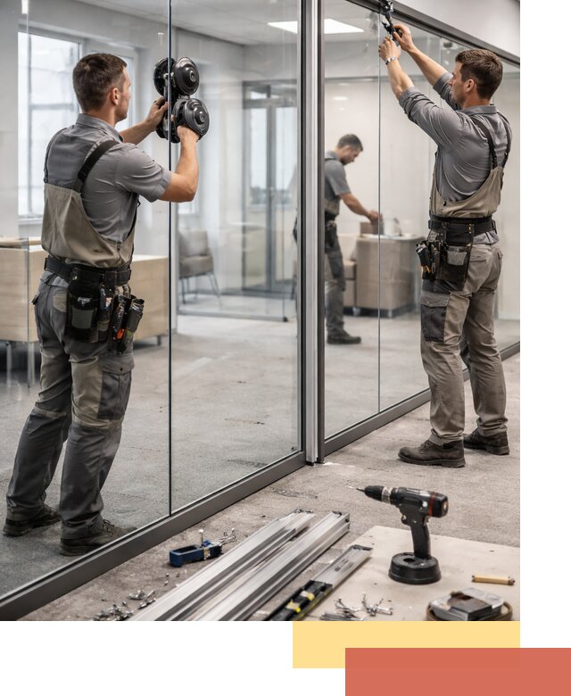 Стеклянные офисные перегородки под ключ в Комсомольске-на-Амуре