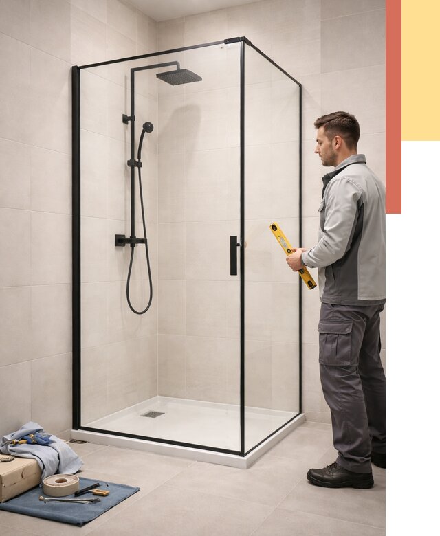 Стеклянные перегородки для душа в Комсомольске-на-Амуре от 12755 руб. | Монтаж под ключ — ОТДЕЛОЧНИК-Кмс