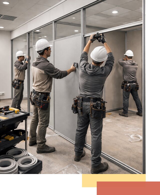 Мобильные офисные перегородки под ключ в Комсомольске-на-Амуре