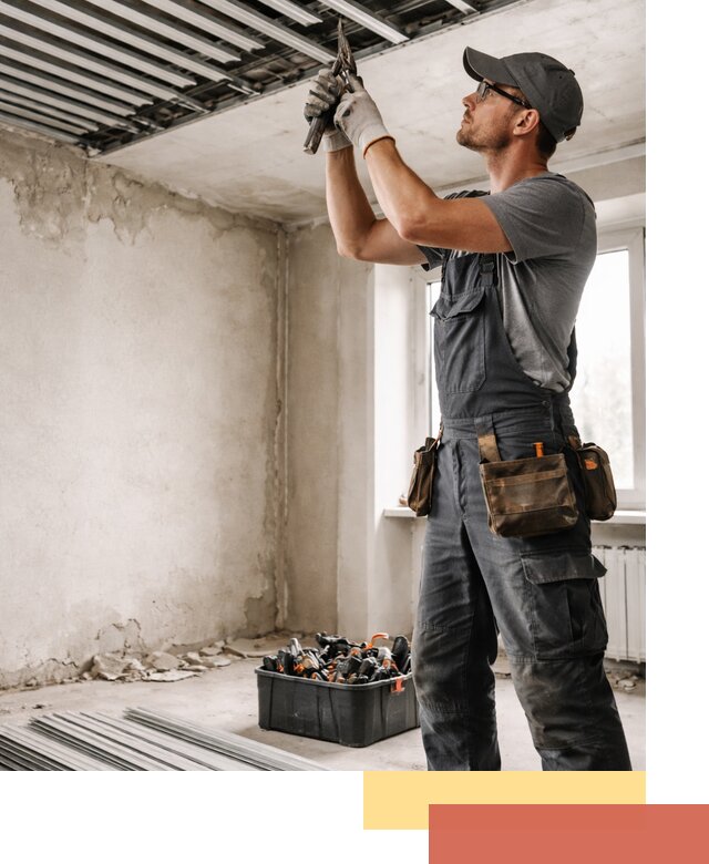 Демонтаж реечного потолка в Комсомольске-на-Амуре быстро и аккуратно