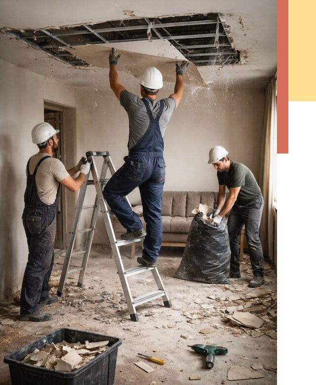 Демонтаж гипсокартонного потолка в Комсомольске-на-Амуре от 429 руб. за м2 — ОТДЕЛОЧНИК-Кмс