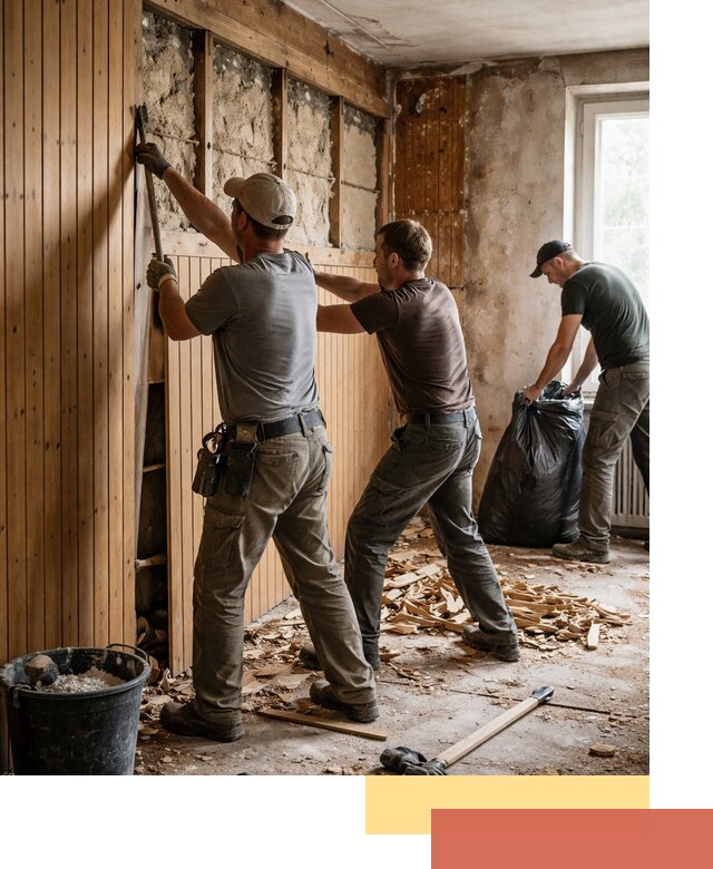 Демонтаж вагонки и вывоз материалов в Комсомольске-на-Амуре