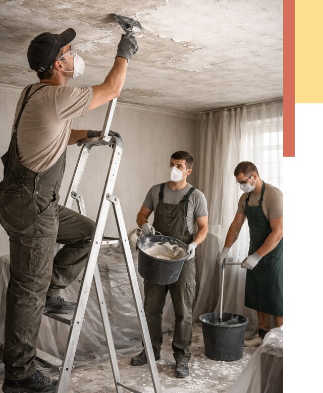 Удаление побелки с потолка в Комсомольске-на-Амуре от 2551 руб. быстро и недорого | ОТДЕЛОЧНИК-Кмс