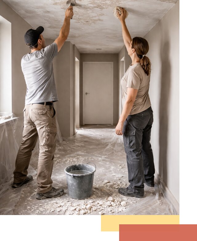 Удаление побелки с потолка в Комсомольске-на-Амуре — быстро и аккуратно