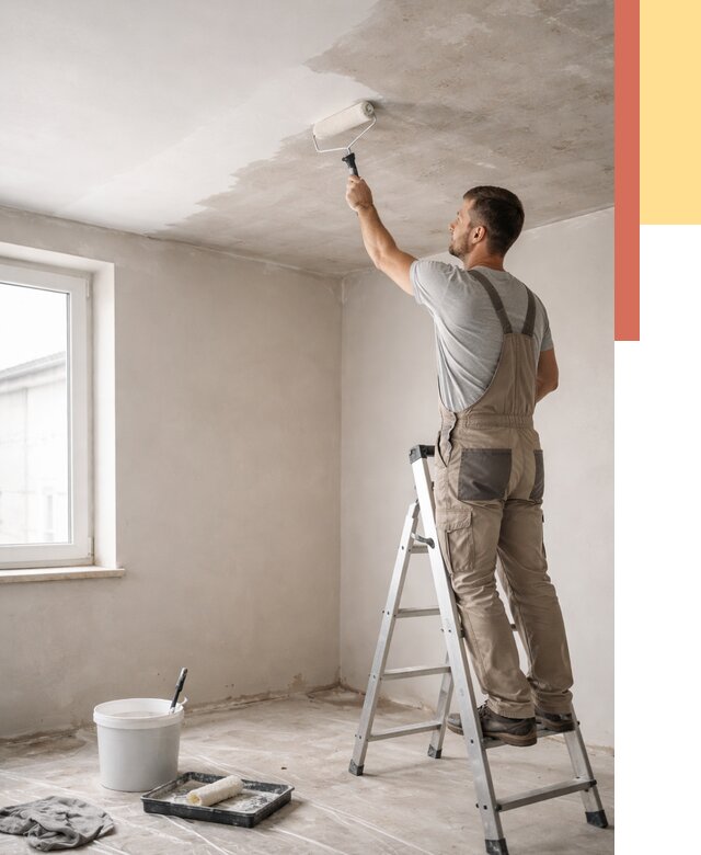 Грунтовка потолка в Комсомольске-на-Амуре от 2551 руб. — быстро и недорого | ОТДЕЛОЧНИК-Кмс