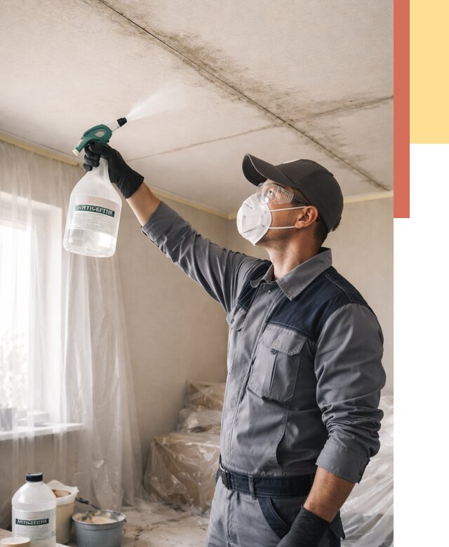 Антисептическая обработка потолка в Комсомольске-на-Амуре от 2551 руб. | ОТДЕЛОЧНИК-Кмс