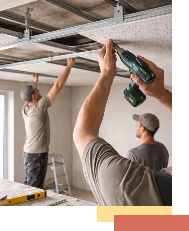 Монтаж акустического потолка в Комсомольске-на-Амуре под ключ