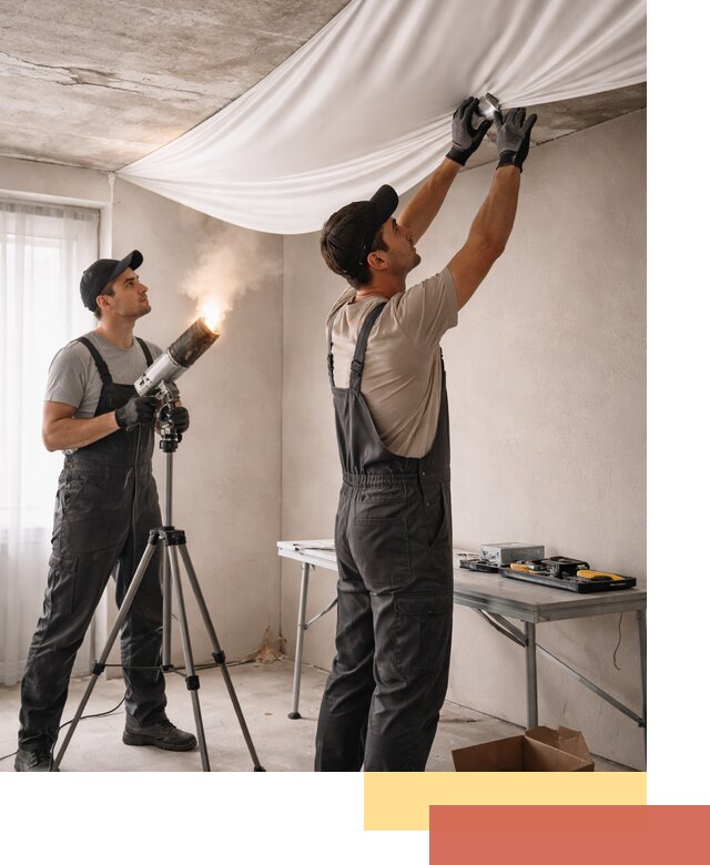 Установка натяжного потолка под ключ в Комсомольске-на-Амуре