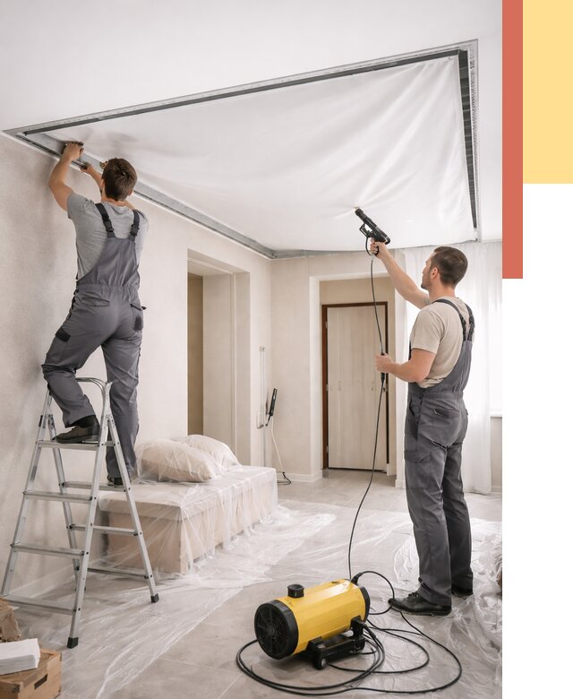 Монтаж натяжного потолка в прихожей в Комсомольске-на-Амуре от 2704 руб. под ключ | ОТДЕЛОЧНИК-Кмс