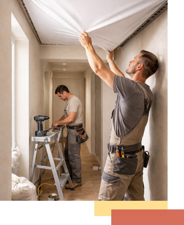 Монтаж натяжного потолка в прихожей в Комсомольске-на-Амуре