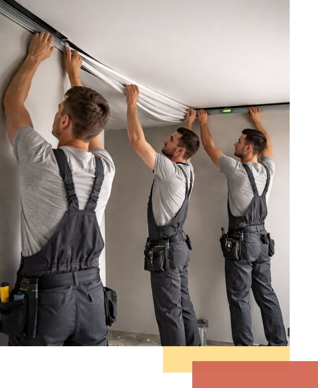 Теневые натяжные потолки в Комсомольске-на-Амуре: монтаж и отделка быстро и качественно