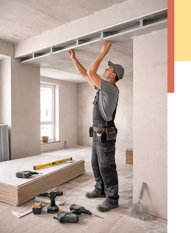 Потолок из гипсокартона с нишей в Комсомольске-на-Амуре от 1276 руб. под ключ | ОТДЕЛОЧНИК-Кмс