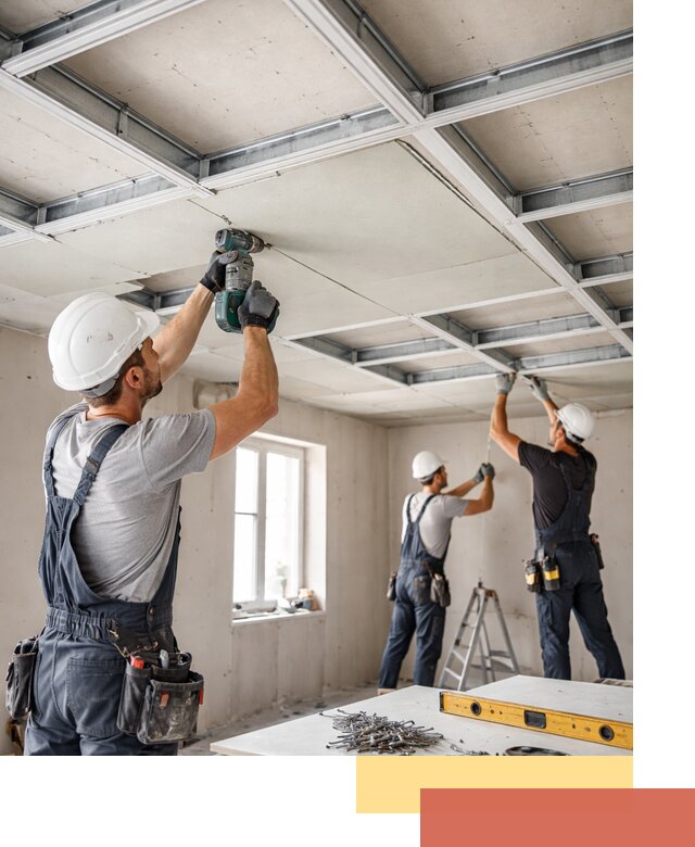 Кессонный потолок из гипсокартона под ключ в Комсомольске-на-Амуре