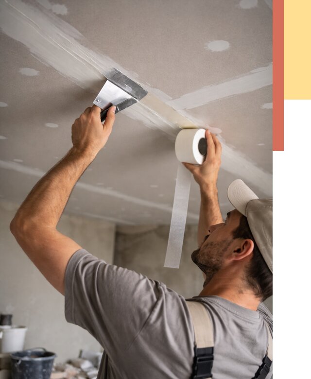 Обработка швов потолка ГКЛ в Комсомольске-на-Амуре от 7653 руб. под ключ | ОТДЕЛОЧНИК-Кмс