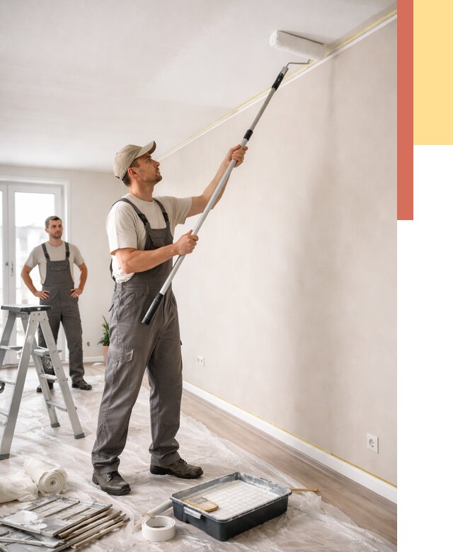 Покраска потолка из гипсокартона в Комсомольске-на-Амуре от 4592 руб./м2 — услуги под ключ | ОТДЕЛОЧНИК-Кмс