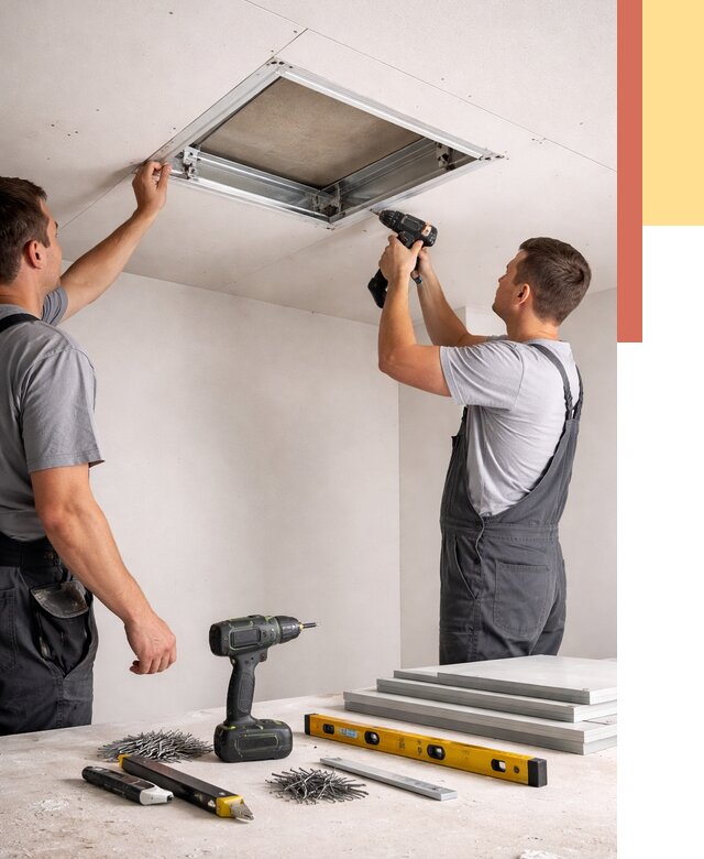 Установка люка в потолок ГКЛ в Комсомольске-на-Амуре от 2551 руб. под ключ | ОТДЕЛОЧНИК-Кмс