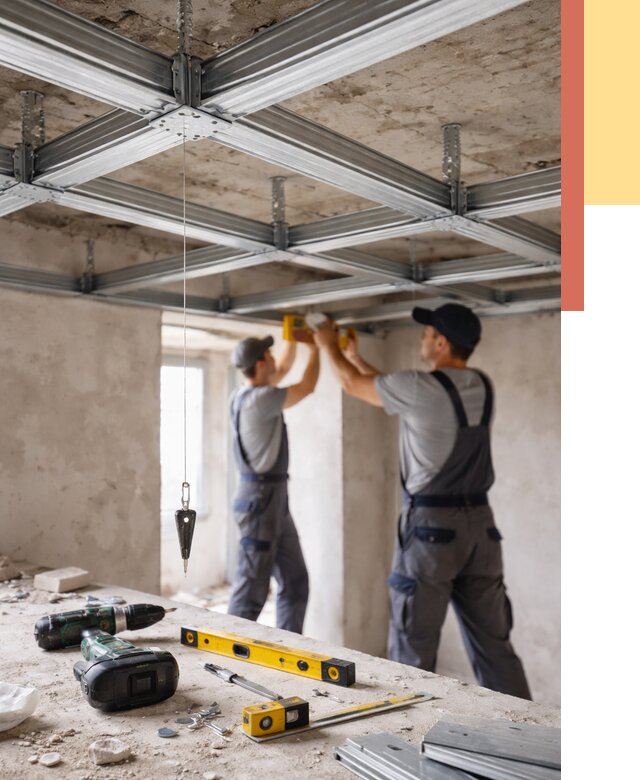 Монтаж каркаса потолка из профиля в Комсомольске-на-Амуре от 4592 руб. — услуги ОТДЕЛОЧНИК-Кмс