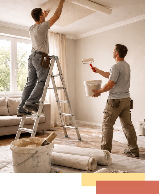 Поклейка обоев на потолок в Комсомольске-на-Амуре — качественно и быстро