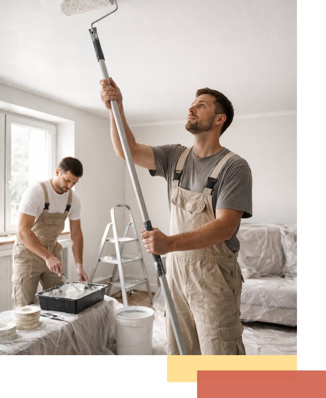 Покраска потолка водоэмульсионной краской в Комсомольске-на-Амуре