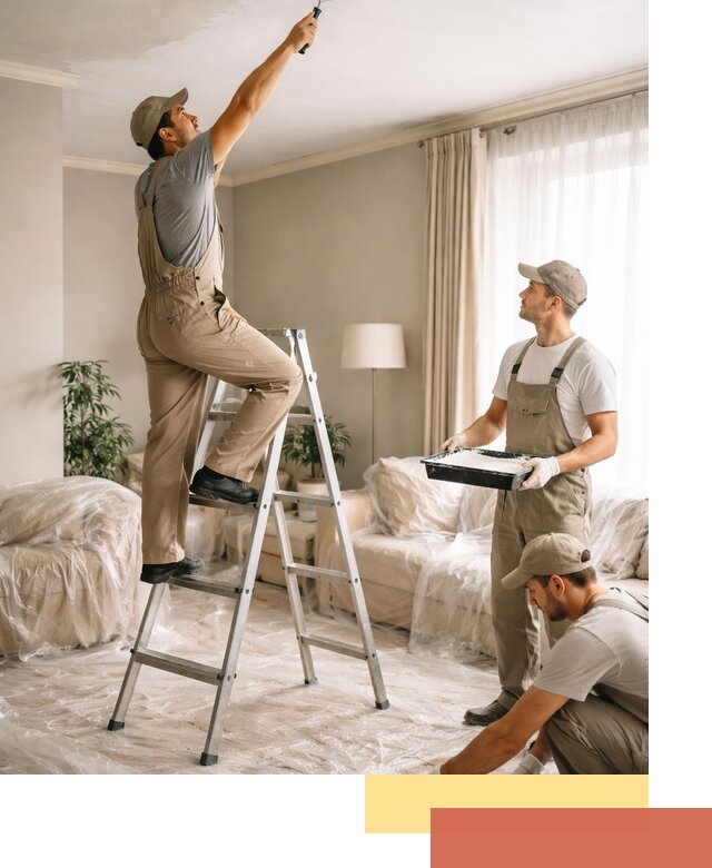 Покраска потолков акриловой краской в Комсомольске-на-Амуре качественно и быстро