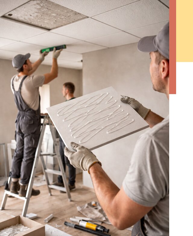 Монтаж потолочной плитки в Комсомольске-на-Амуре от 4592 руб. — быстро и недорого | ОТДЕЛОЧНИК-Кмс