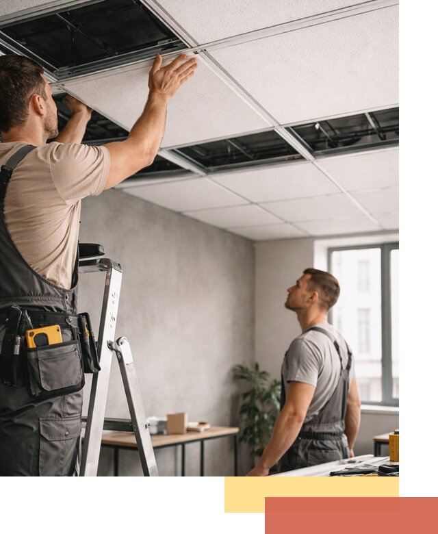 Монтаж потолочной плитки в Комсомольске-на-Амуре качественно и в срок