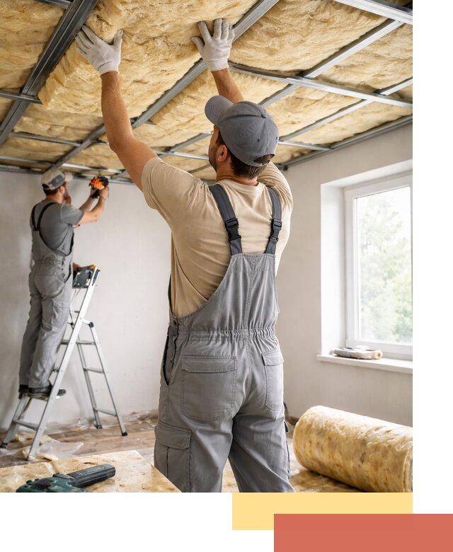 Утепление потолка под ключ в Комсомольске-на-Амуре качественно и быстро